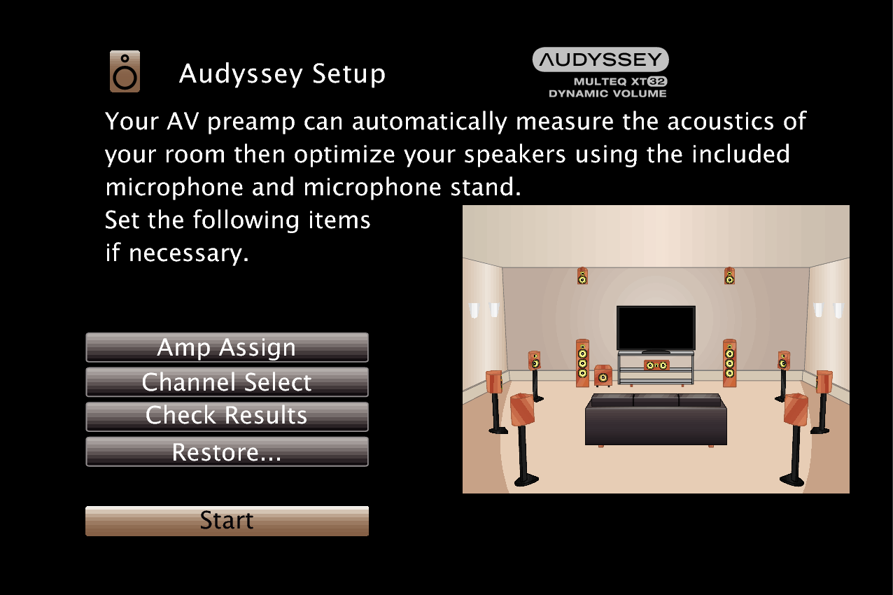 GUI AudysseySetup3 MultEQ XT32 Mz AV7702U